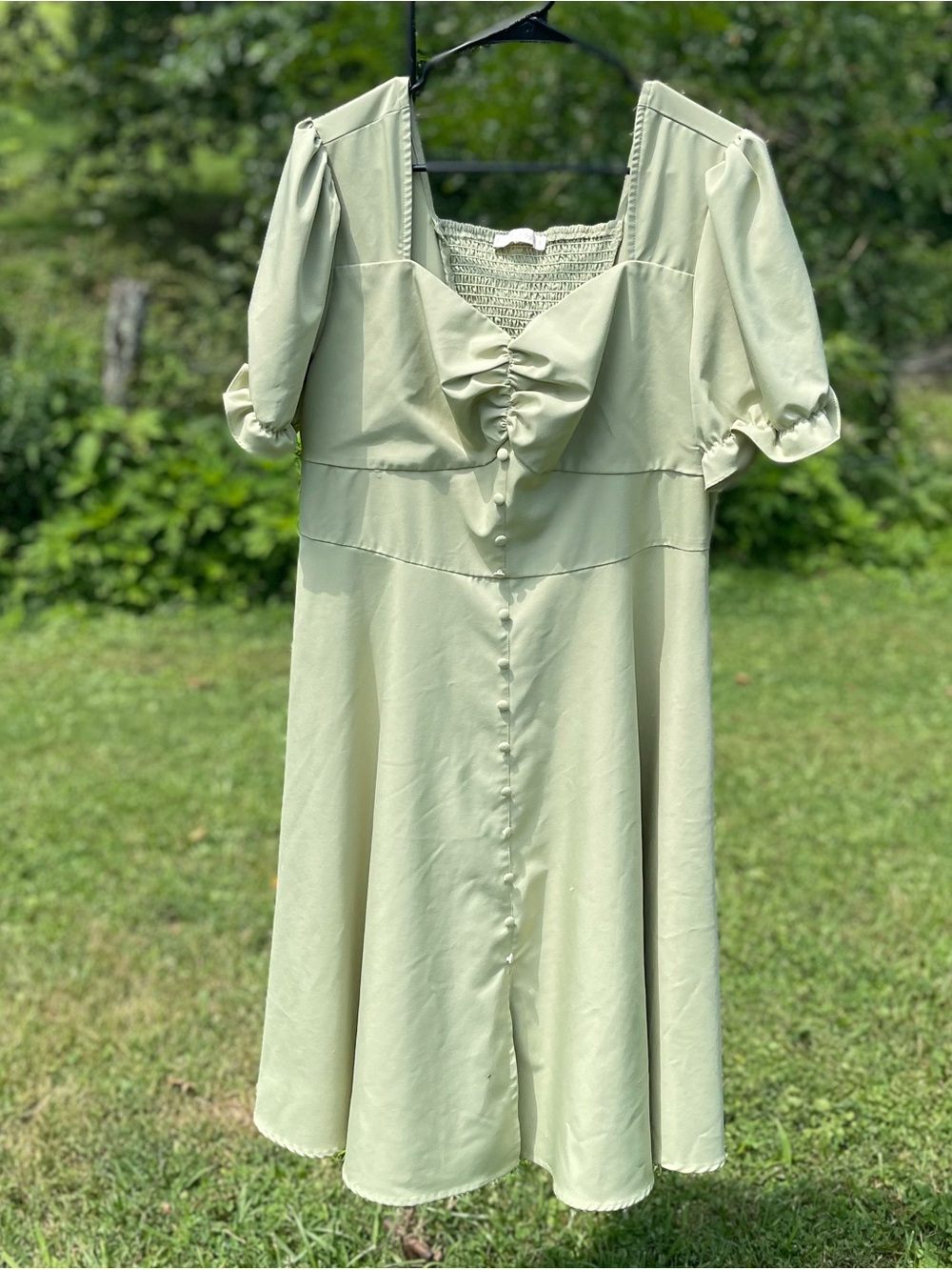 Belle Pogue Cottagecore Prairie Peasant Fairy Boho Midi Dress 2XL